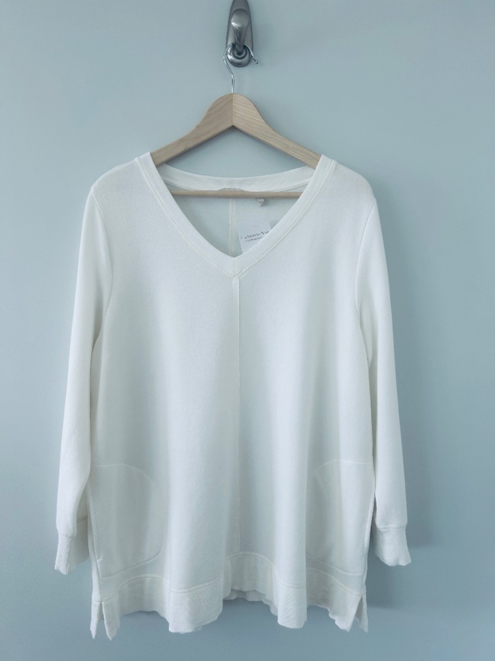 NWT Soft Surroundings Siesta Soft Tunic in Ivory Pearl Sz PXL